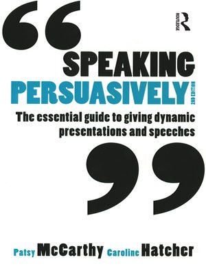 cover image of Speaking Persuasively